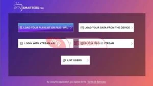 IPTV Smarters Secenek Ekranı